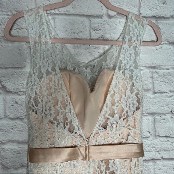 Christina Wu Lace Overlay Sleeveless Mermaid Maxi Gown - Picture 8 of 13